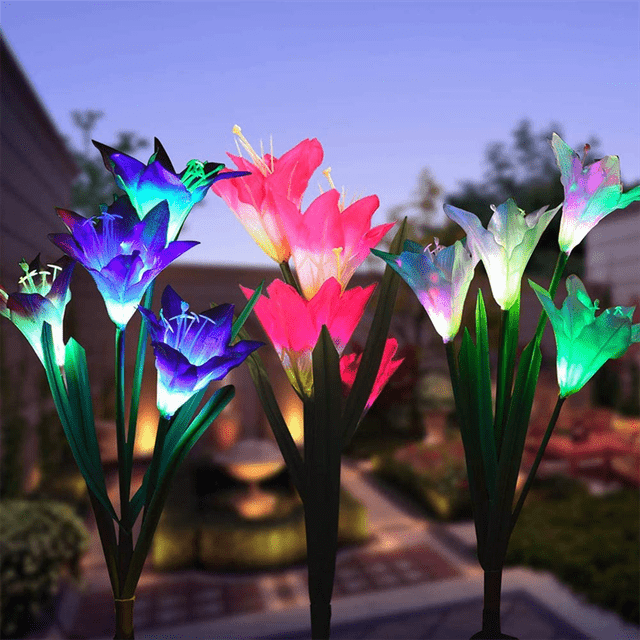 Lampe Solaire Fleurs Colorées