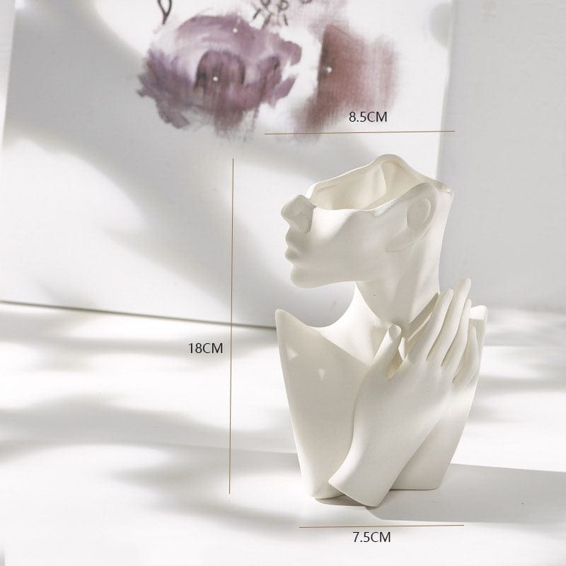 Vase Buste de Femme en Céramique