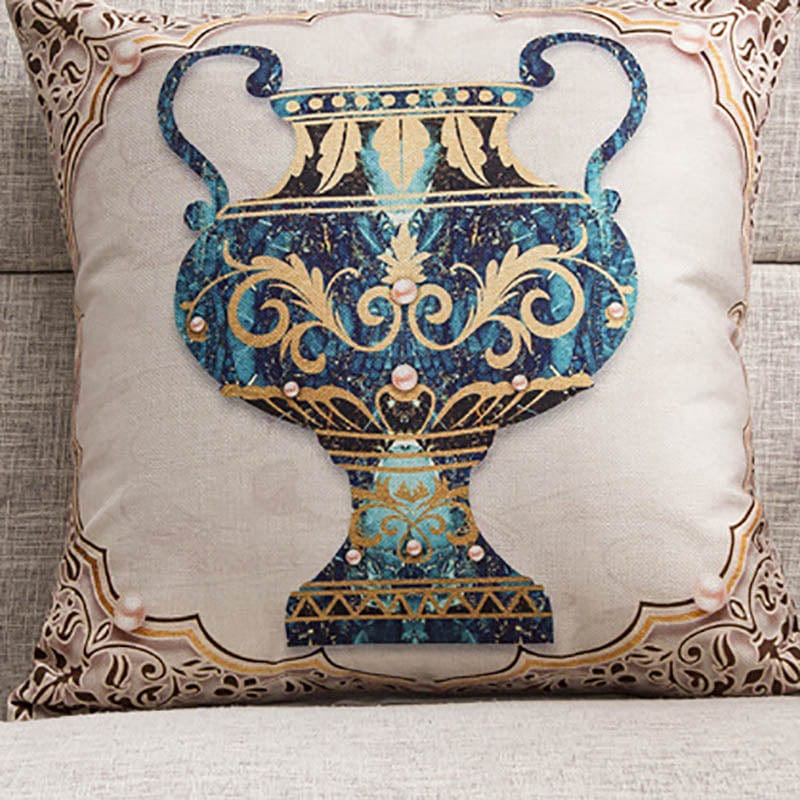 Housse de Coussin Motif Eléphant Indien