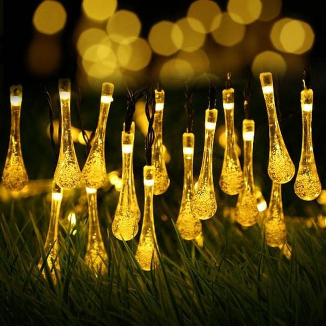 Guirlande Solaire Extérieure LED Goutte d'Eau