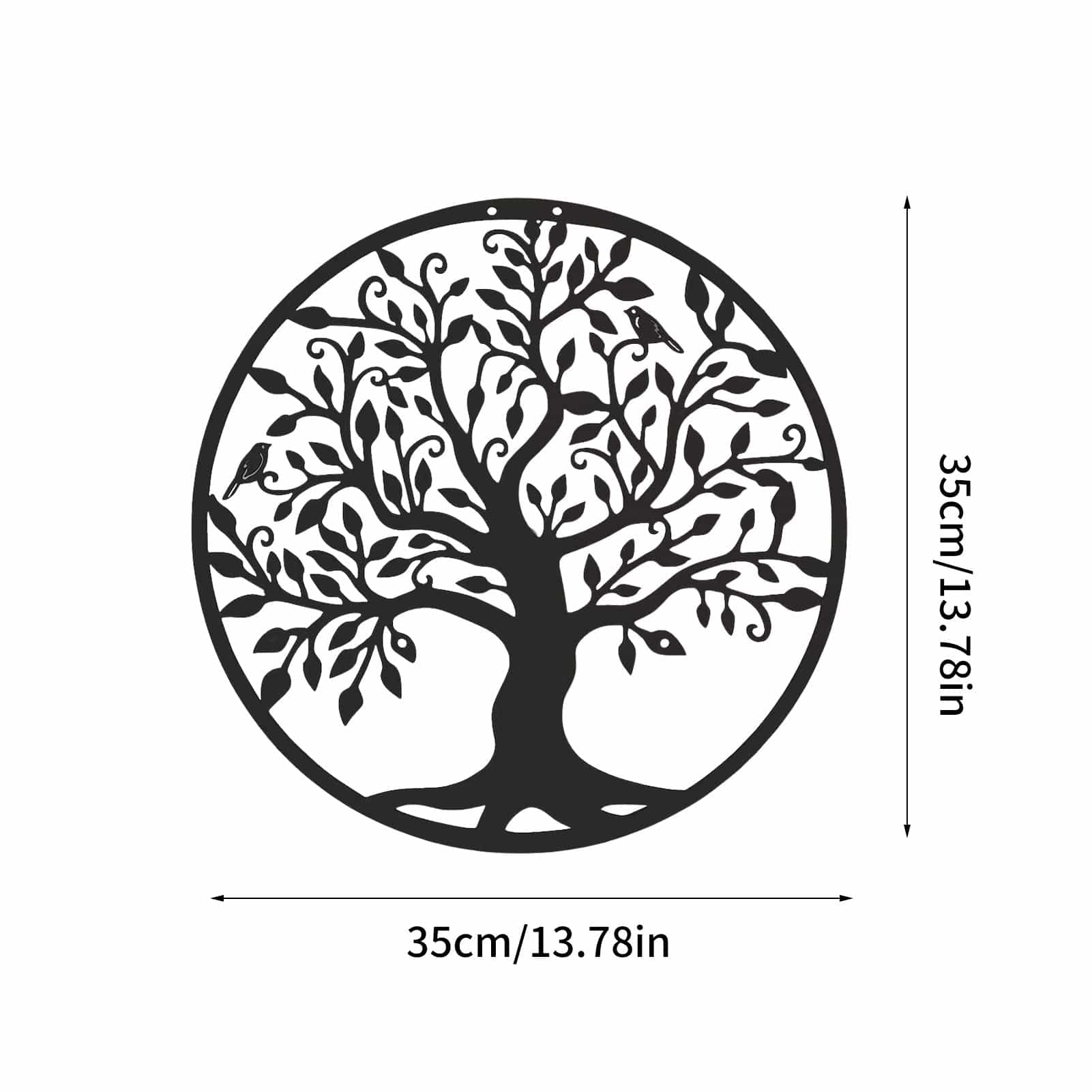 Décoration Murale Extérieure "Arbre de Vie" en Metal