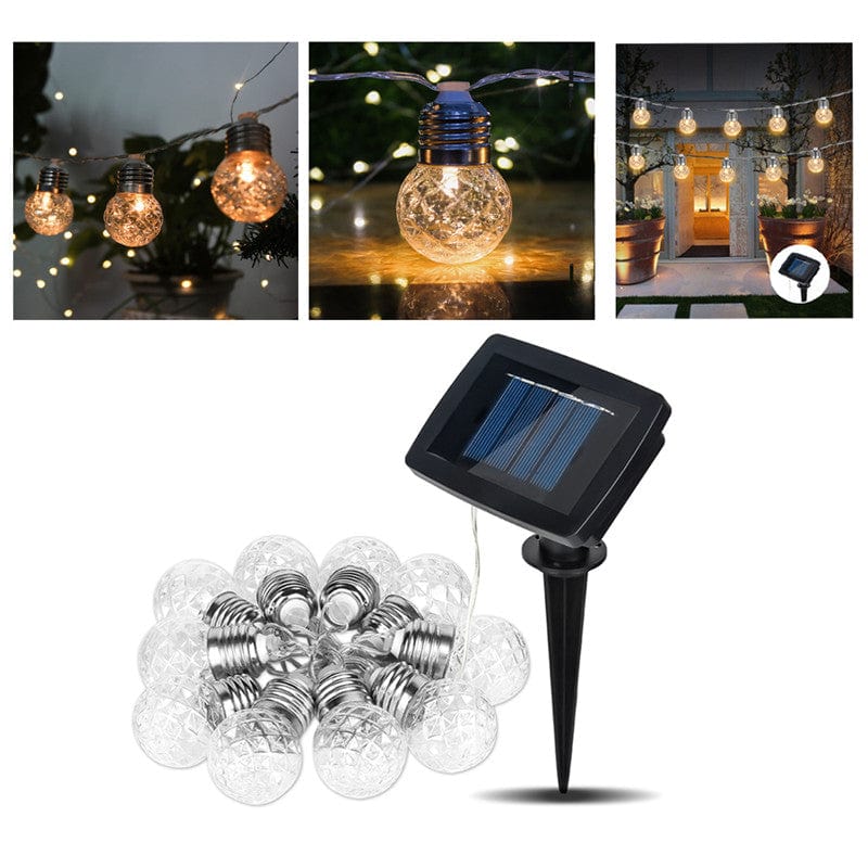 Guirlande Guinguette Solaire avec Ampoules en Suspension