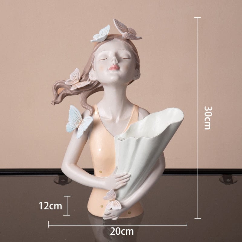 Vase en Céramique "La Jeune Fille aux Papillons"