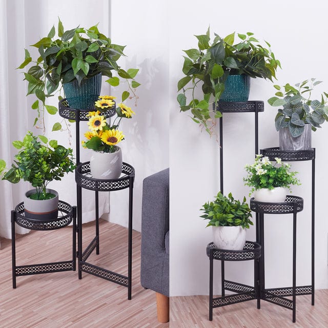 Porte Plante Métal Noir