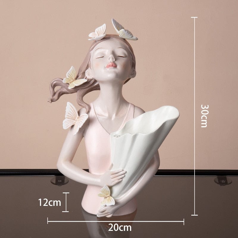 Vase en Céramique "La Jeune Fille aux Papillons"