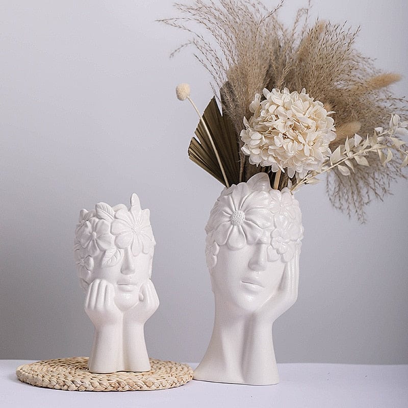 Vase en Céramique "Couronne de Fleurs"