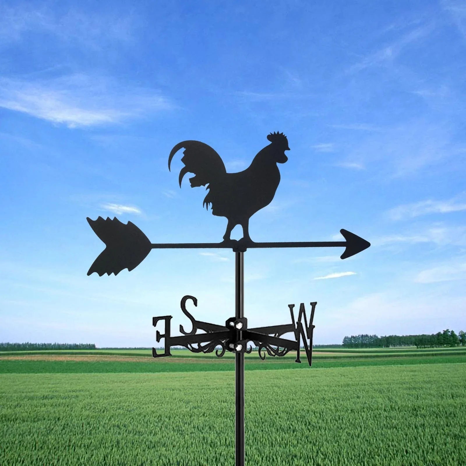 Girouette Coq Élégance Métallique Raffinée