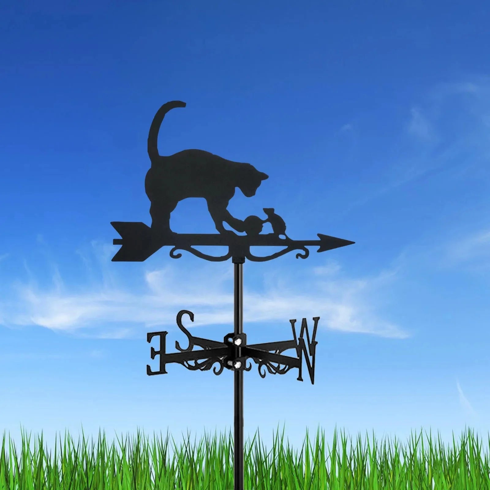 Girouette Charme Artistique Chat et Souris