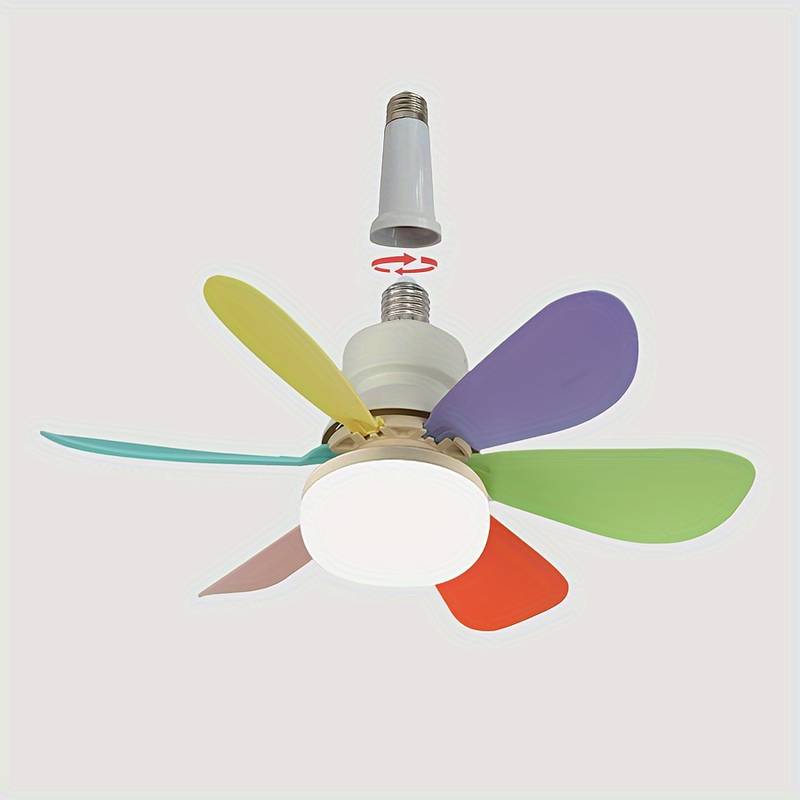 Plafonnier LED Moderne avec Ventilateur Silencieux