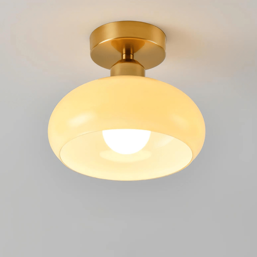 Plafonnier Verre Vintage à LED Élégant