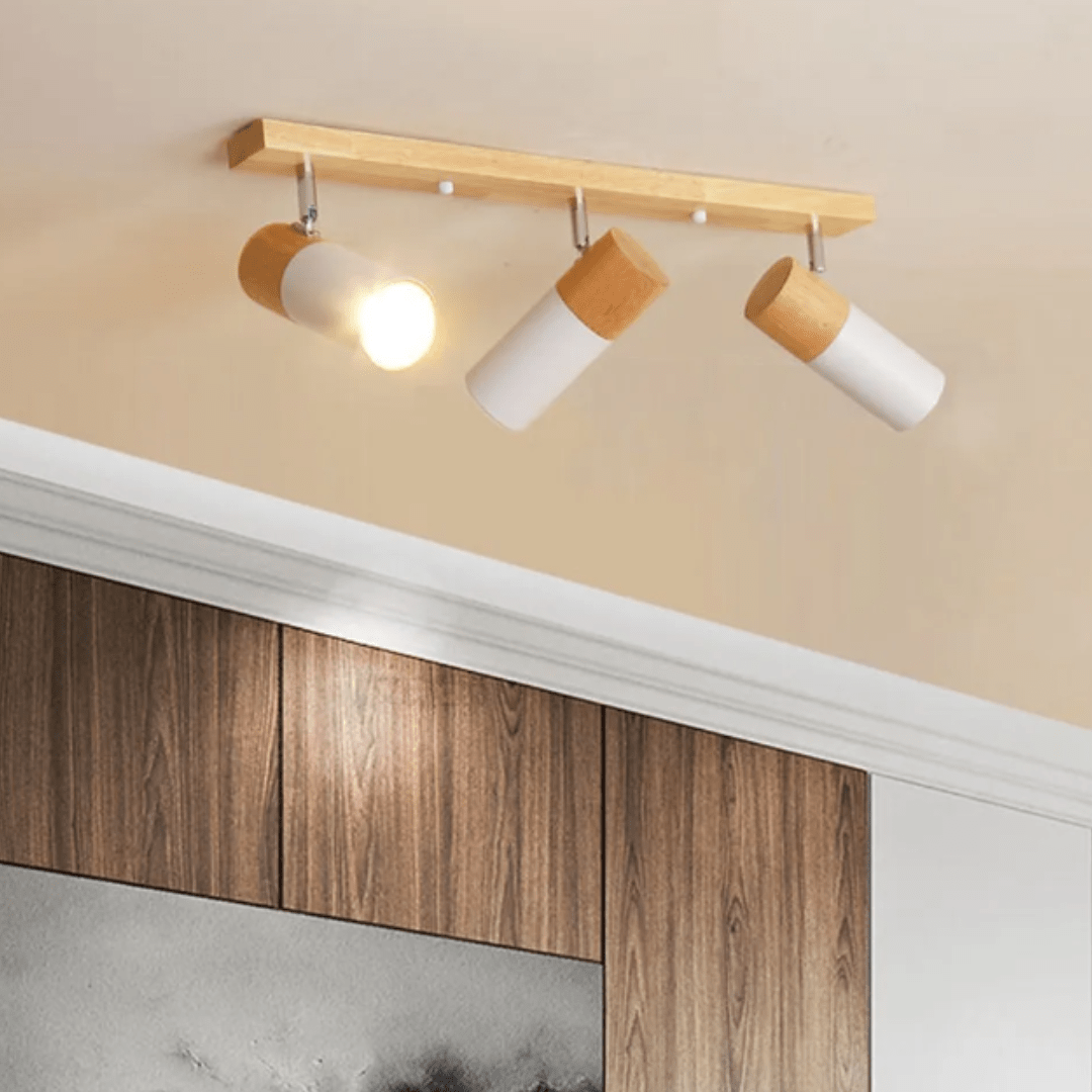 Plafonnier Salon LED à 3 Têtes Modulables Épuré