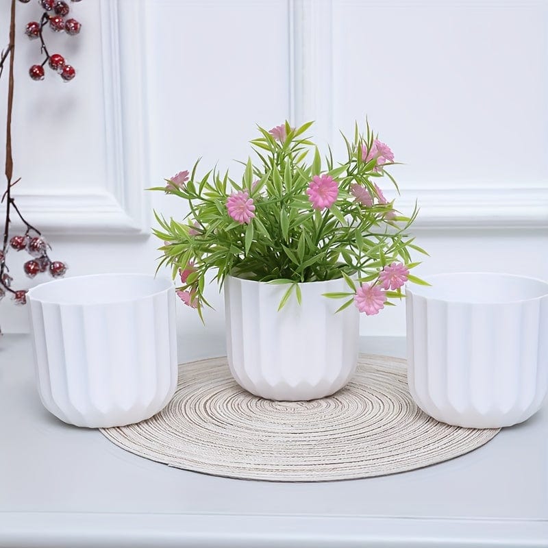 Pot de Fleur Blanc Élégant