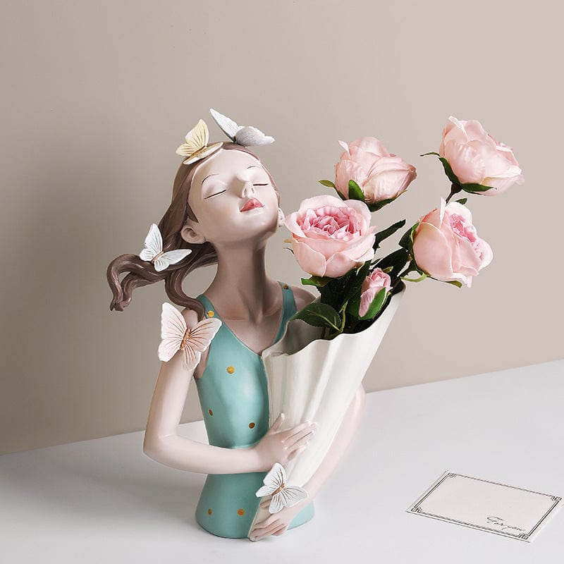 Vase Élégant aux Papillons Envoûtants