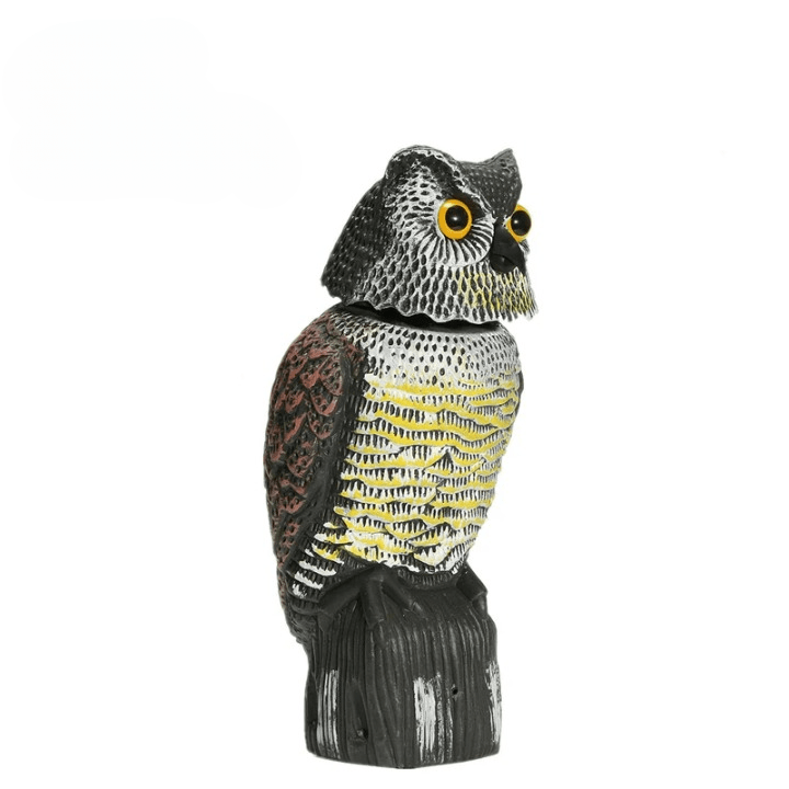 Répulsif Anti-Nuisibles Réaliste Hibou Rotatif