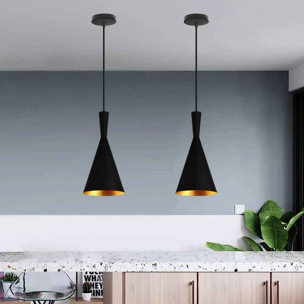 Suspension Luminaire Noire Industrielle à LED