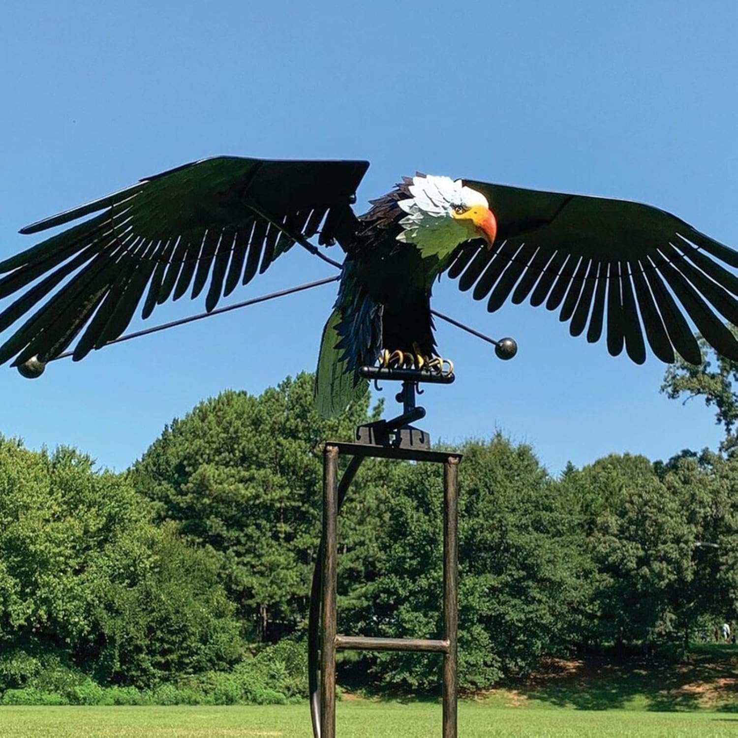 Sculpture d'Oiseaux Balancelle en Métal pour Jardin