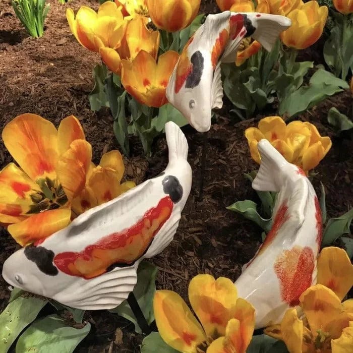 Statue de Carpe Artistique  Éclatante