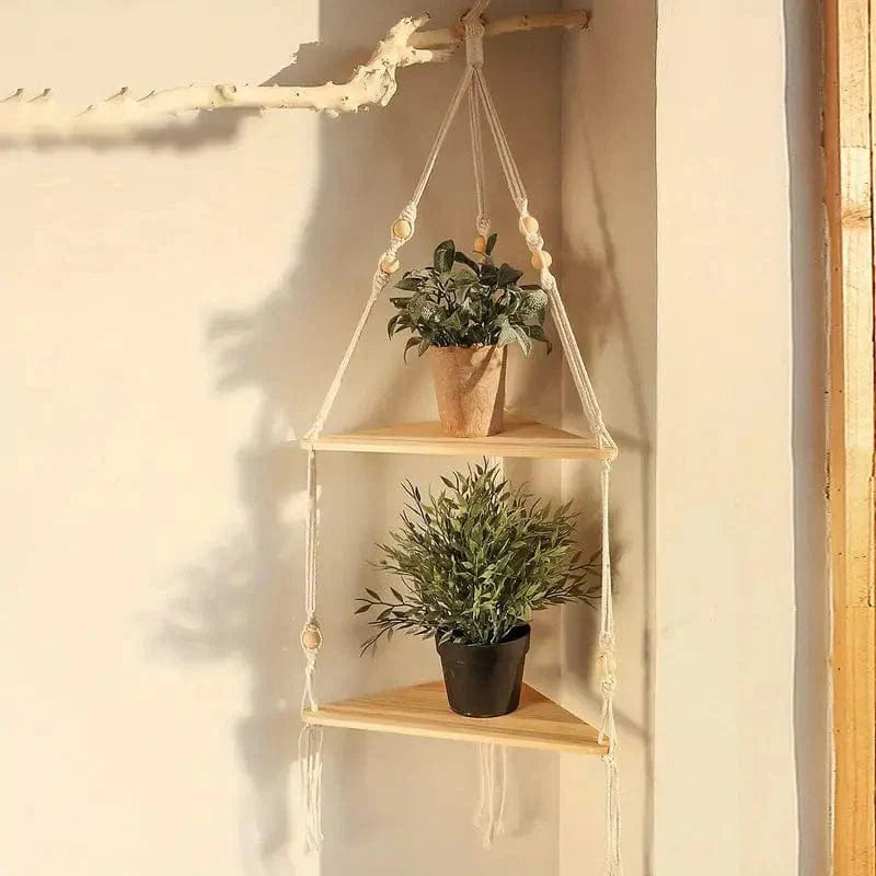 Étagères Suspendue pour Plante en Macramé Artisanal