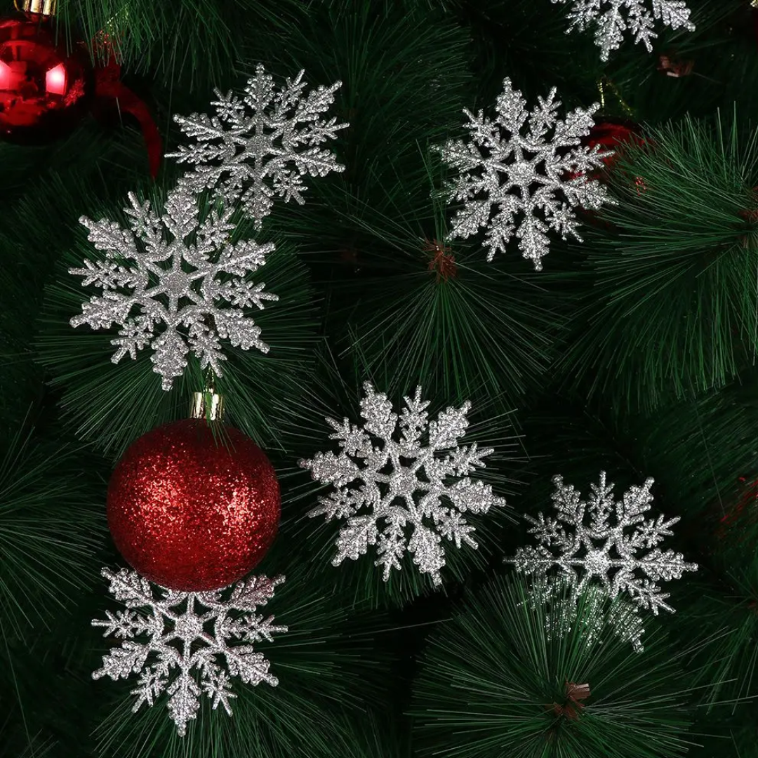 Flocons de Neige Pailletés (Lot de 12)