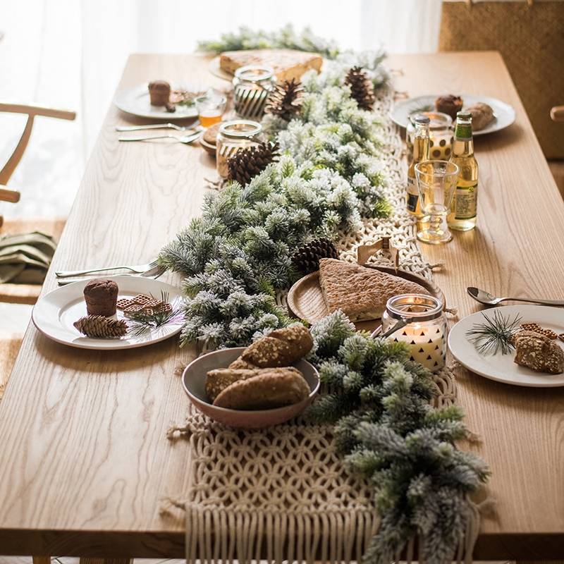 Guirlande Enchantée Plantes de Noël Couronne