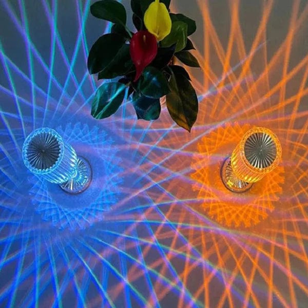 Lampe en Crystal effet Diamant Multicolore