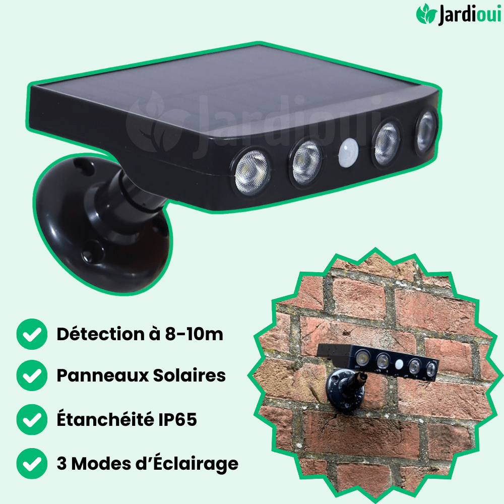 Lampe murale solaire Puissante à détecteur de mouvements