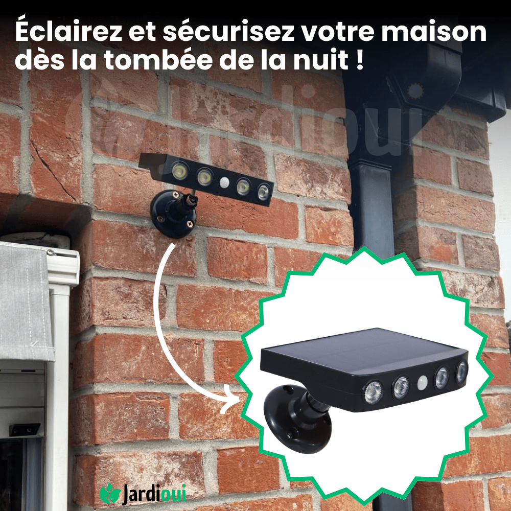 Lampe murale solaire Puissante à détecteur de mouvements