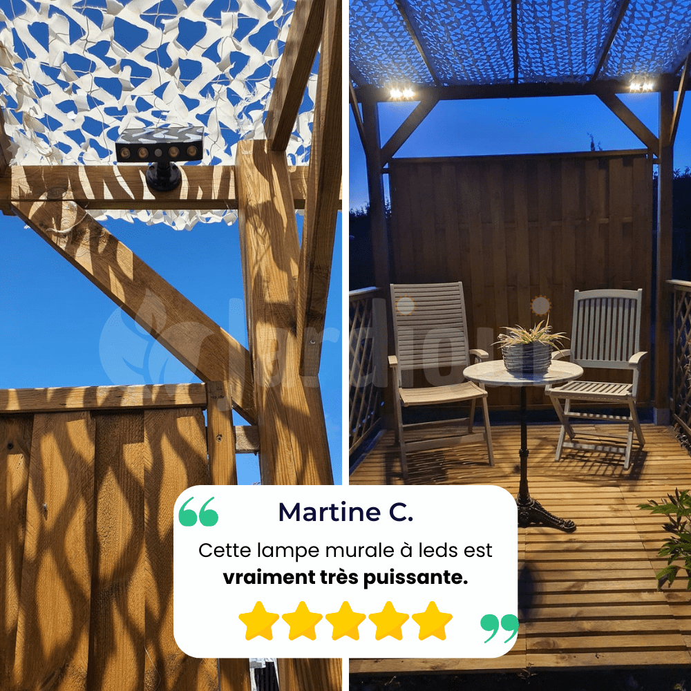 Lampe murale solaire Puissante à détecteur de mouvements