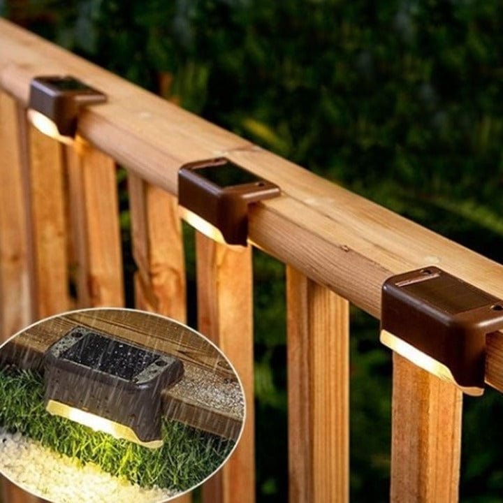 Spots LED Solaires Extérieur Escaliers et Bordures (4 pièces)