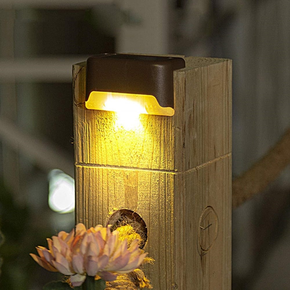 Spots LED Solaires Extérieur Escaliers et Bordures (4 pièces)