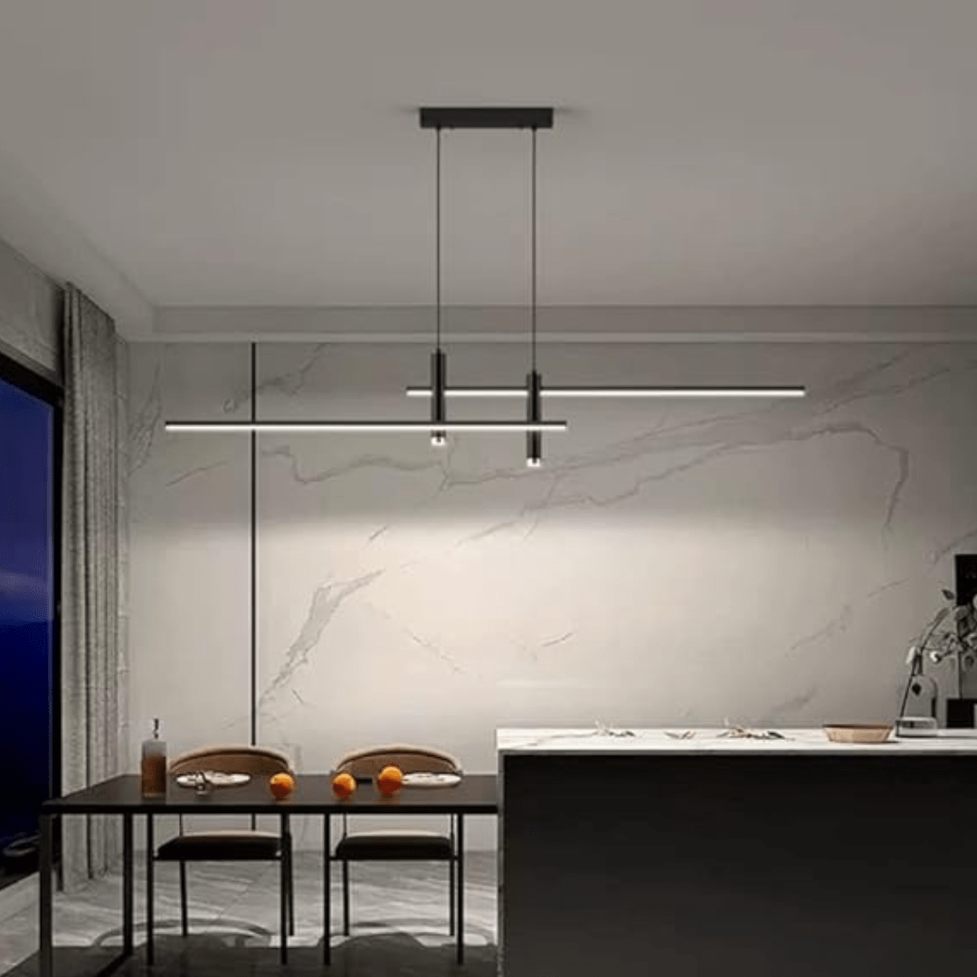 Lustre Minimaliste Suspendu Noir Élégant