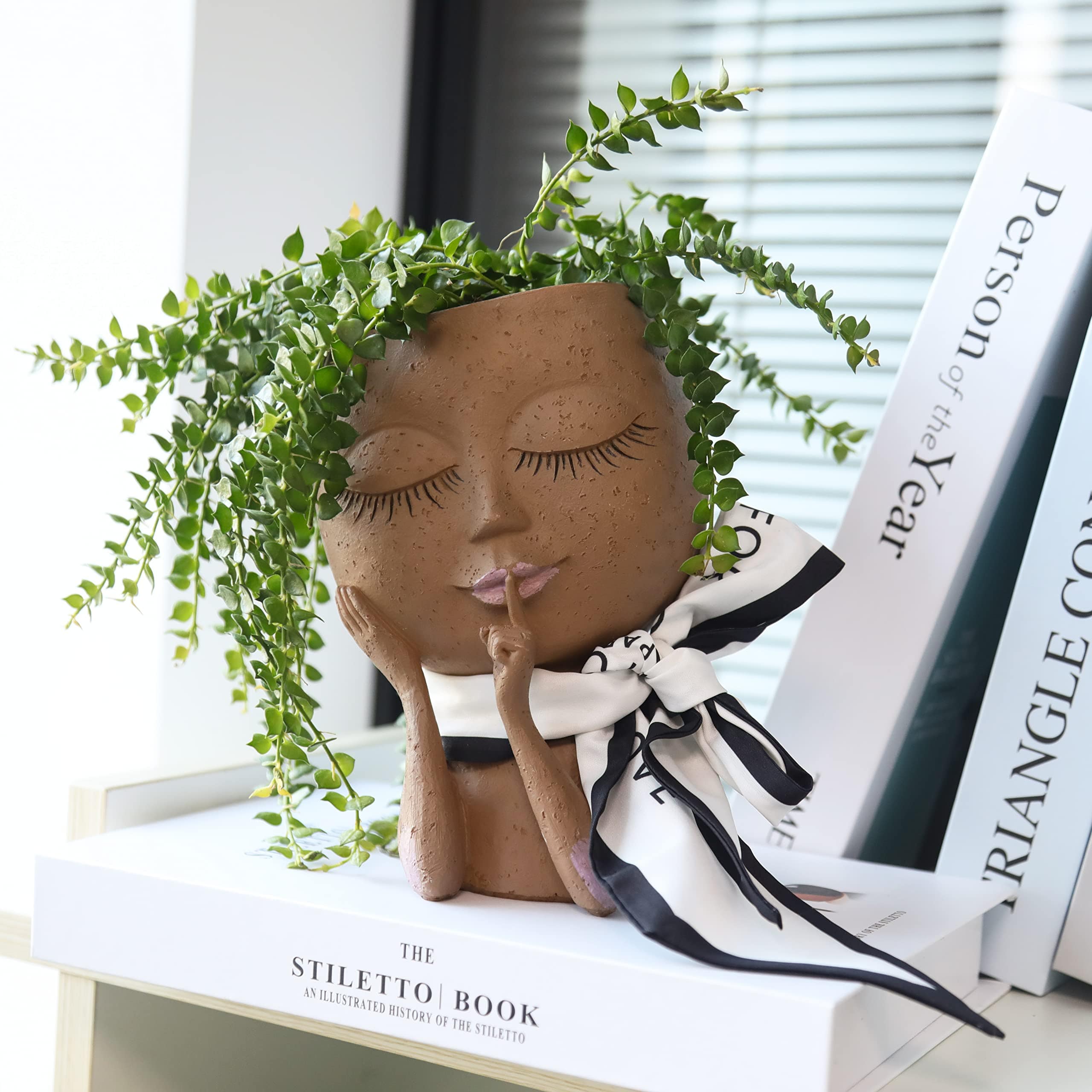 Pot de Fleurs Visage Artistique