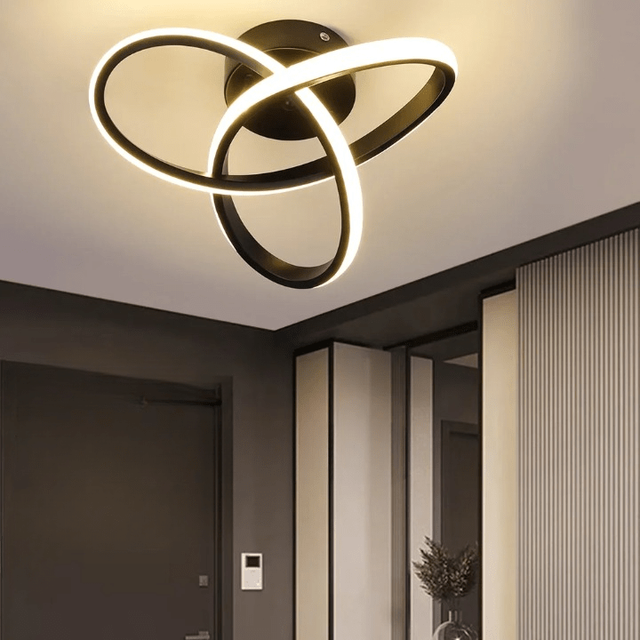 Plafonnier LED Design Futuriste Torsadé