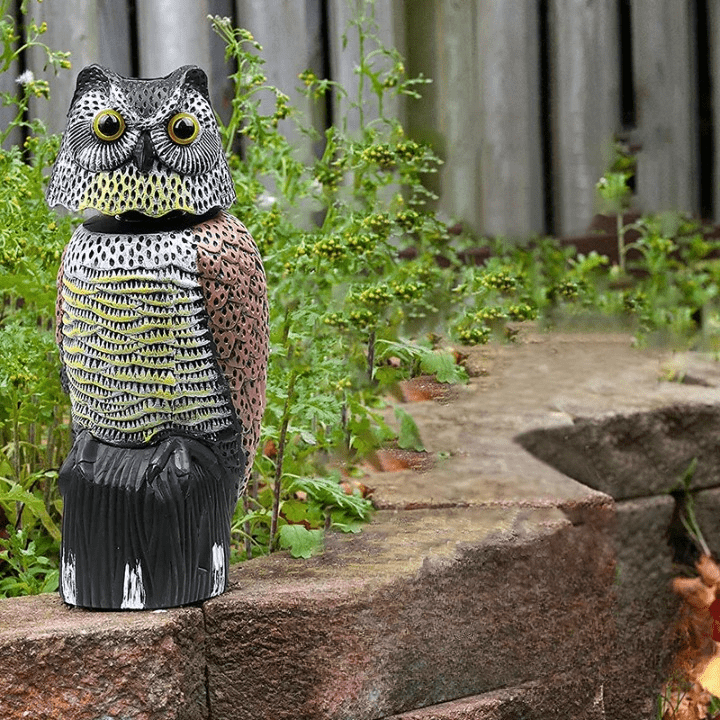 Répulsif Anti-Nuisibles Réaliste Hibou Rotatif