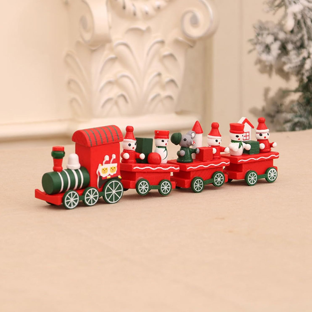 Train de Noël Miniature Coloré
