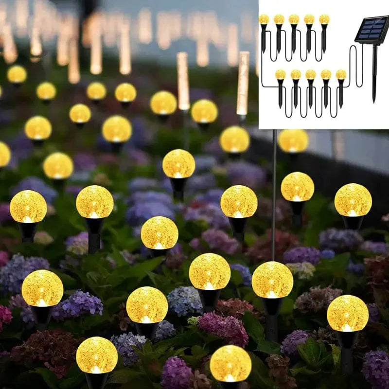 Boule Lumineuse Solaire Effet Bulle (Set de 10 Lampes)